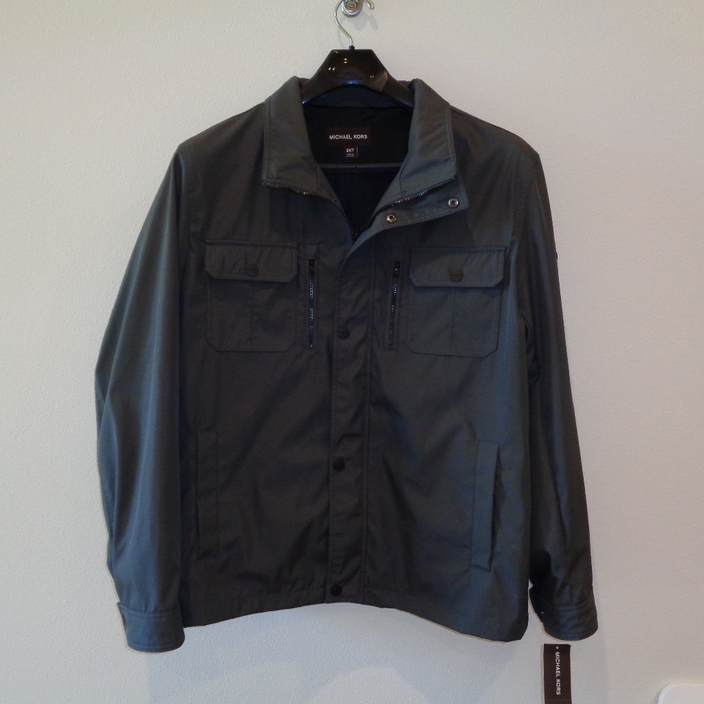 Michael Kors Size 2XT Graphite New Mens Jacket